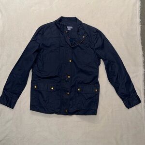 Laura Scott Navy Utility Jacket with Gold Accents